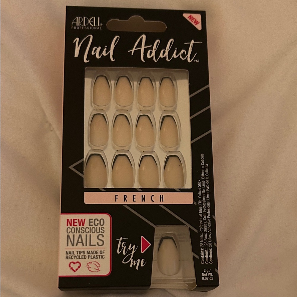 New Ardell Nail Addict Black Tip French Nails